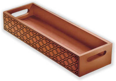 Multaniz Quality Wood Tray Serving Set(Pack of 1)