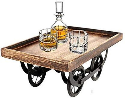 MARMORIS ECOM wooden Serving Platter for Dining Table | Serving Cart Tray Serving Set(Pack of 1)