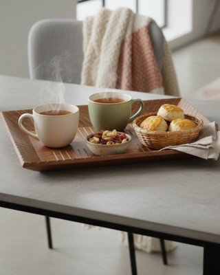 ARVISH ENTERPRISES Wooden Serving tray Tray Serving Set(Pack of 1)