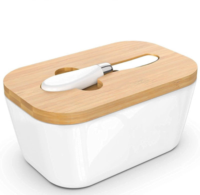 Radhe Shyam Ceramic Utility Container  - 650 ml(White)