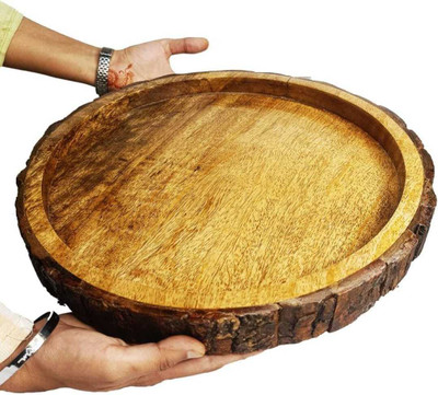 I Wood Handicrafts Wooden Tray Tray Serving Set(Pack of 1)