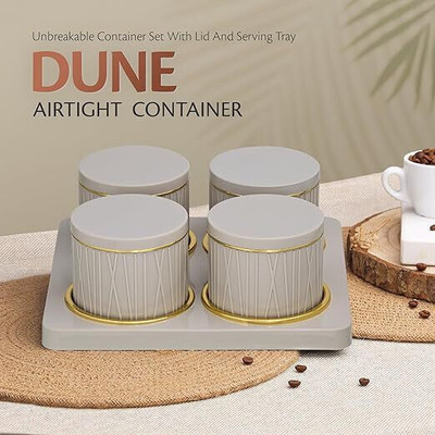 Selvel SELVEL Dune Airtight Dry Fruit Container Tray Set - 4 Pieces (450ml) - Container Serving Set(Pack of 1)
