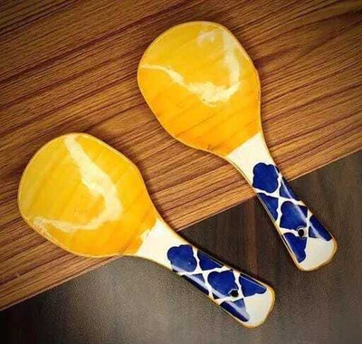 Your Local Store Ceramic Serving Spatula Set Of 2 / Long Handed Serving Ladle / Server Set Ladle Serving Set(Pack of 2)