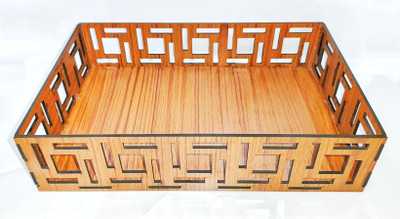 SRE Enterprises Wooden Serving Tray Tray Serving Set(Pack of 1)
