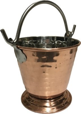 Dynore Copper Hammered Plated Serving Bucket/Balti For Serveware Gravy Bucket Serving Set(Pack of 1)