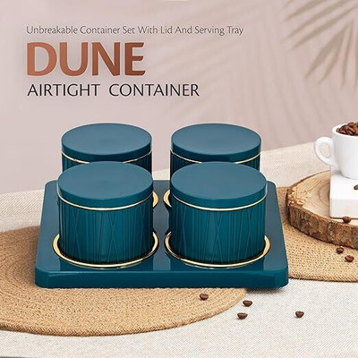 Selvel SELVEL Dune Airtight Dry Fruit Tray - 4 Pieces (450ml) - Container Serving Set(Pack of 1)