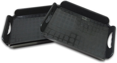 Inpro Small Serving Tray Set of 6-Unbreakable Plastic/Polypropylene Tray Set Tray Serving Set(Pack of 6)