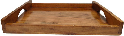 NOHUNT Sheesham Wood Rectangle Shape serving trays for Dining table-(30 x20 x2cm)-1Pc Tray