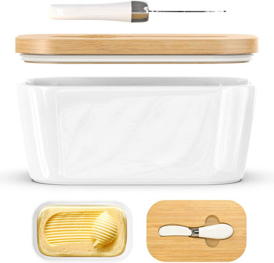 LILA ENTERPRISE Ceramic Utility Container  - 500 ml(White)