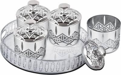 Trueware Bliss Luxury Serving Set 4 Container with Tray Tray, Container Serving Set