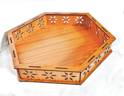 SRE Enterprises Wooden Tray Tray Serving Set(Pack of 1)