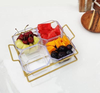 Xllent Snack Serving Set Bowl, Tray Serving Set(Pack of 5)