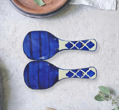 Your Local Store Ceramic Serving Spatula Set Of 2 / Long Handed Serving Ladle / Server Set Ladle Serving Set(Pack of 2)