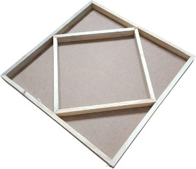SAINI INDUSTRY Premium Pine Wood Dry Fruit Tray with MDF Base (Set of 2) Tray Serving Set(Pack of 2)