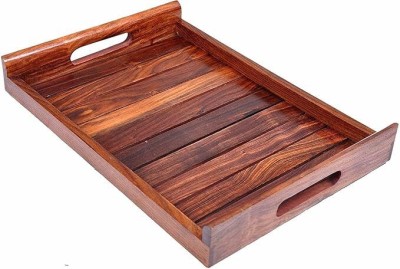 ADNANCRAFTS Wooden Serving Tray(KL08) Tray Serving Set(Pack of 1)