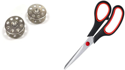 Crafts Haveli Combo 2 Items Bobbin 2pc & Scissor Sewing Kit