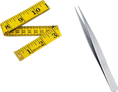 Kunfaya Combo Of 1 Measuring Tape + 1 Tweezer Sewing Kit
