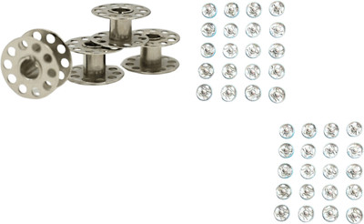 Kunfaya Tailoring Combo Of 4 Bobbins+ 40 Tich Button Sewing Kit