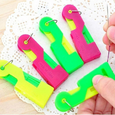 Crafts Haveli Needle Threader Device- Press and Thread Device Tailoring and Sewing Tool- 5Pc Sewing Kit