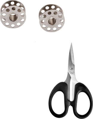 Kunfaya Tailoring Combo Of 2 Bobbins + 1 Mini Scissor Sewing Kit
