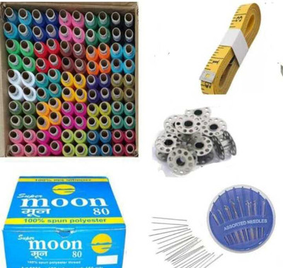 house of common Multicolor Thread(150 m Pack of100)