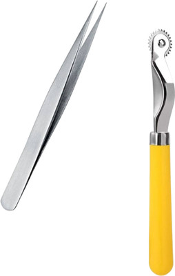 Kunfaya Combo Of 1 Tweezer + 1 Tracing Wheel Sewing Kit