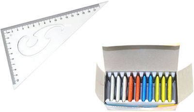 Crafts Haveli Tailoring Combo 2 Items L Curve Scale & Tailoring Chalk Sewing Kit