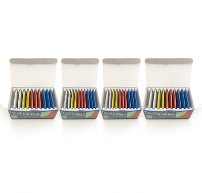 Crafts Haveli Tailor's Chalk Set of 4 Boxes Multicolor Tailors Marking Chalk Sewing, Fabric Tailor Chalk(Pack of 4)