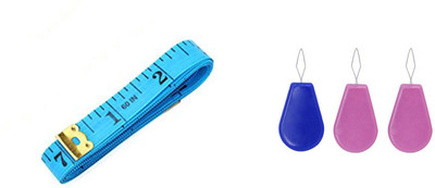 Crafts Haveli Tailoring Combo 2 Items Measuring Tape-1 & Needle Threader-3 Sewing Kit