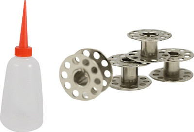 Kunfaya 1 Machine Oil Bottle + 4 Bobbins Sewing Kit