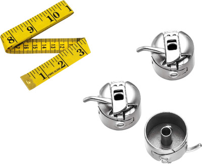 Kunfaya Combo Of 1 Measuring Tape + 2 Bobbin Cases Sewing Kit