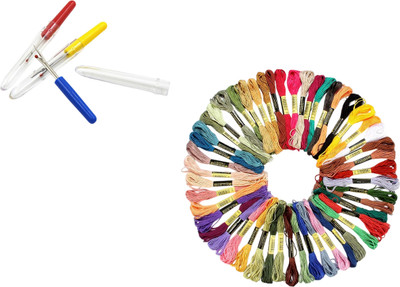 Kunfaya Combo Of 3 Seam Ripper + 10 Multi Skiens Cotton Sewing Kit