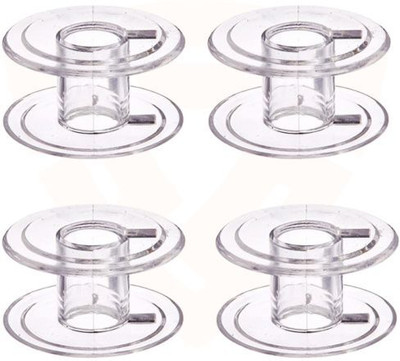 SSS Transparent Plastic Bobbins – Pack of 4 Bobbins for DOMESTIC Sewing Machines Sewing Kit