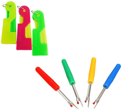 Crafts Haveli Adv Needle Threader 3Pc & Seam Ripper 4pc Sewing Kit