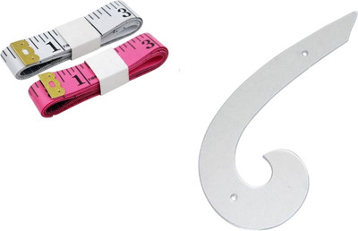Kunfaya Combo Of 2 Measuring Tape + 1 Armhole French Curve Sewing Kit