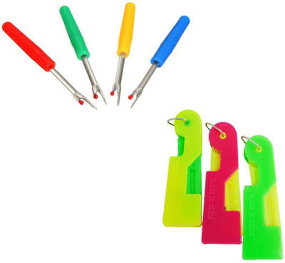 Crafts Haveli Seam Ripper 4pc & Adv Needle Threader 3Pc Sewing Kit
