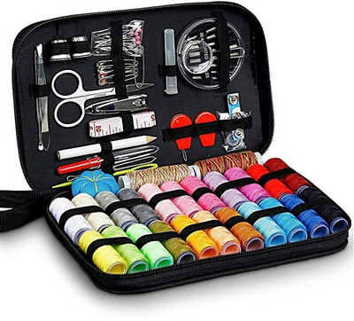 TREXEE 98 PCS Sewing Kit Box Accessories & 24Pcs Thread Spools, Scissors etc for DIY Sewing Kit