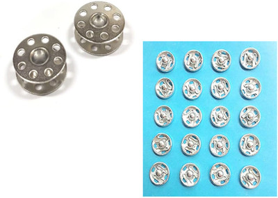 Kunfaya Tailoring Combo Of 2 Bobbins + 20 Tich Button Sewing Kit
