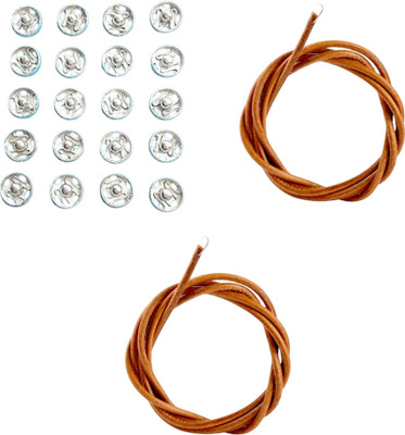 Kunfaya Combo Of 20 Tich Button + 2 Machine Leather Belt Sewing Kit