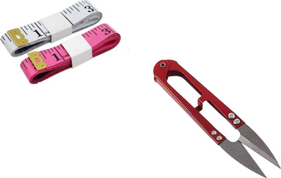 Kunfaya Combo Of 2 Measuring Tape + 1 Thread Cutter Sewing Kit
