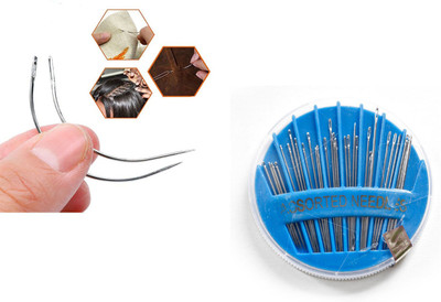 Crafts Haveli Tailoring Combo 2 Items Curved Needle 2pc & Needle Compact Sewing Kit