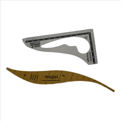 BMG ARMHOLE CURVE SCALE DESIGNER TRIANGLE SCALE SANDAL COLOUR FOR COMBO (PACK OF 2) Sewing Kit