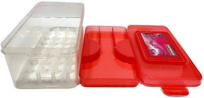 Reveknow Double Layer Sewing Kit Empty Box With Thread,Needle,Tape,Bobbin,Scissor etc Sewing Kit