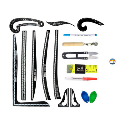 Kitoarts Plastic Tailoring Scale Kit Set, Tailoring Accessories,Pattern Making Ruler Kit Sewing Kit