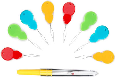 DIGSMORDEN 6 Pieces Gourd Shaped Plastic Needle Threaders Sewing Tool with Seam Ripper Thread Pick(Pack of 6)