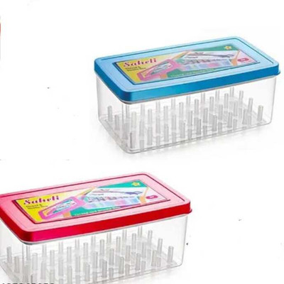 HouseOfCommon Thread and Needle box-Big Size 50 spools Empty Thread Box/ Tailor Box Sewing Kit Sewing Kit