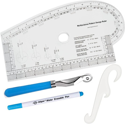 Artonezt Multipurpose Pattern Design Ruler with Tailoring Tools Sewing Kit
