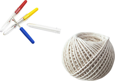 Kunfaya Combo Of 3 Seam Ripper + 1 Off White Thread Sewing Kit