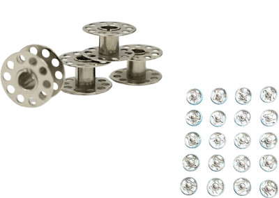 Kunfaya Tailoring Combo Of 4 Bobbins+ 20 Tich Button Sewing Kit