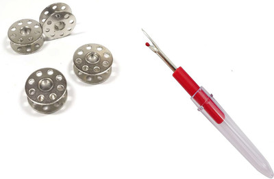 Crafts Haveli Combo 2 Items Bobbin 4pc & Seam Ripper-1 Sewing Kit